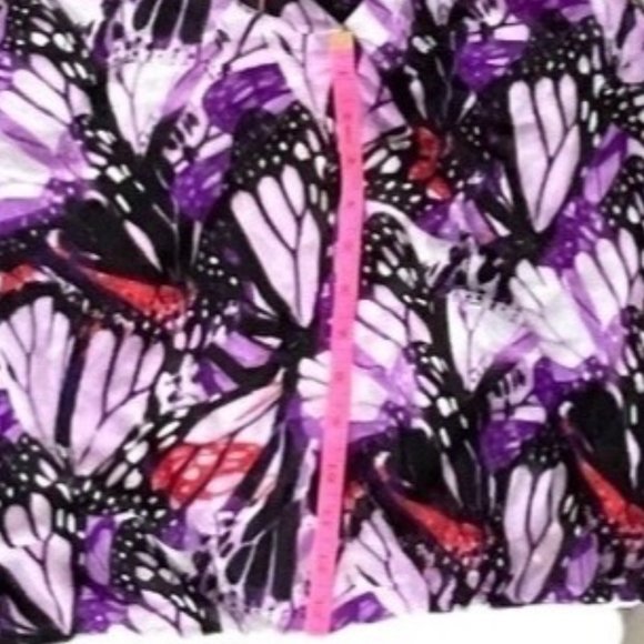 INC BLOUSE SLEEVELESS PURPLE FLORAL V-NECK WOMENS PETITE XL - Picture 8 of 9